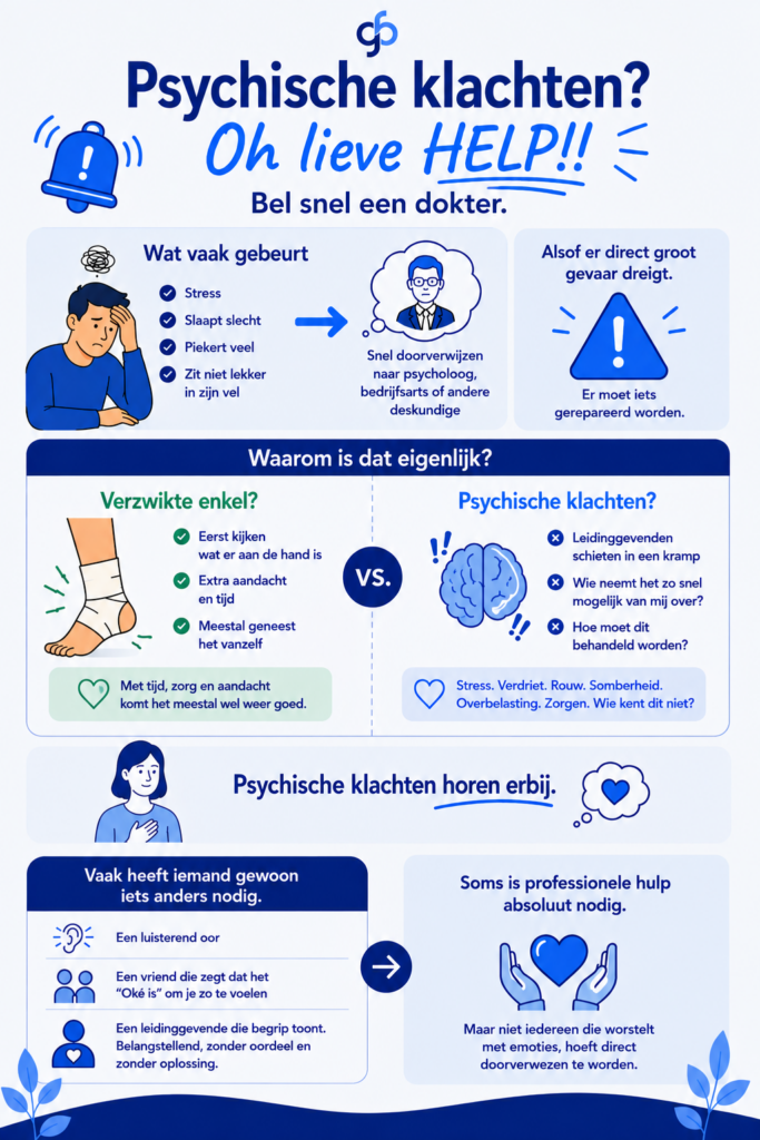 Een medewerker met psychische klachten, wat te doen?